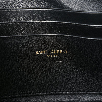 Saint Laurent Grain De Poudre Matelasse Monogram Mini Lou Camera Bag Black 6 of 10