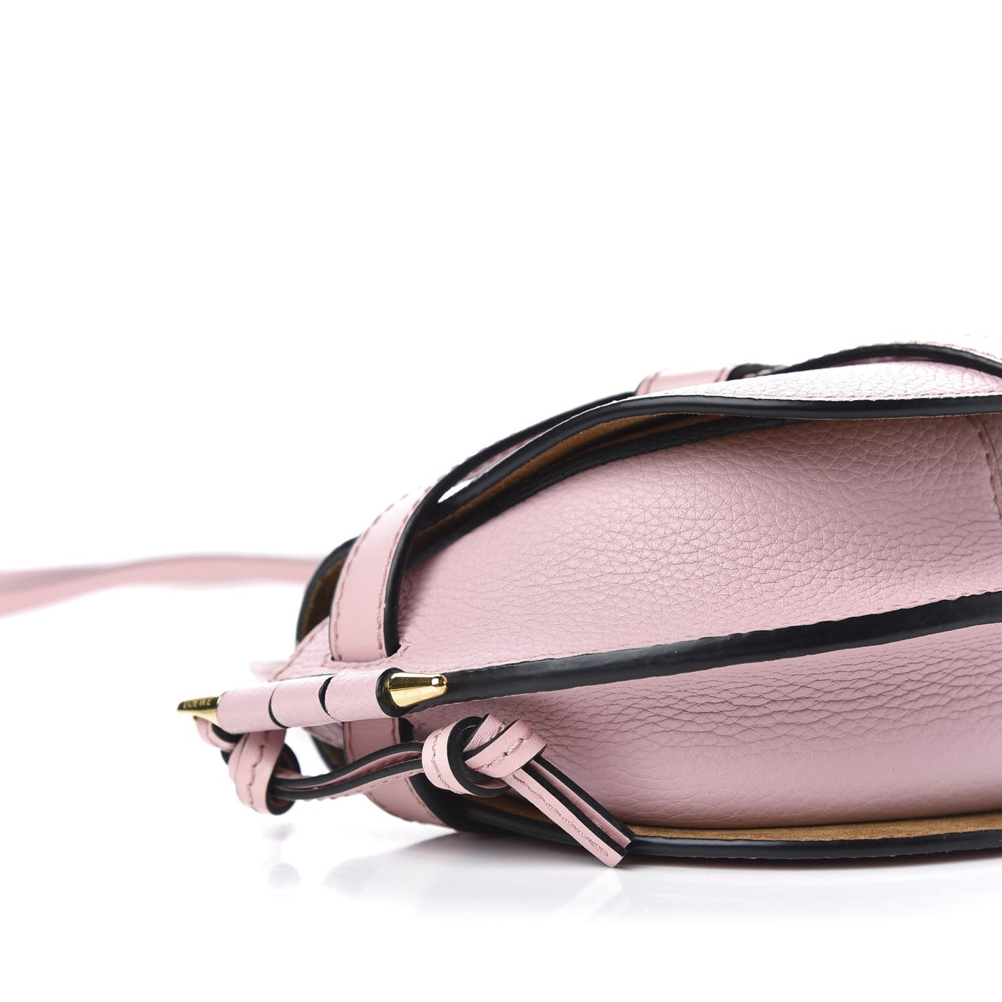 Grained Calfskin Mini Gate Crossbody Bag Pastel Pink