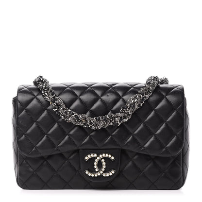 Chanel Lambskin Quilted Medium Westminster Pearl Flap Black 1 of 14