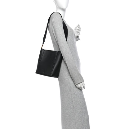 Celine Soft Grained Calfskin Small Sangle Bucket Bag Black 2 of 9