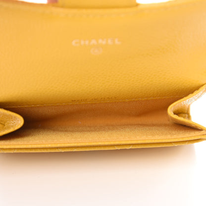 Chanel Caviar Quilted Flap Card Holder Yellow 5 of 7