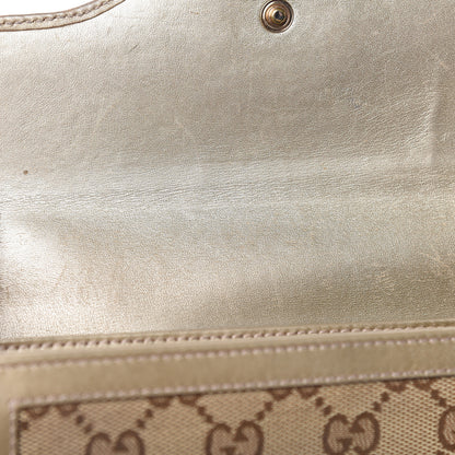 Gucci Monogram Margaux Calfskin Sukey Continental Wallet Beige Ebony Golden Beige 9 of 15