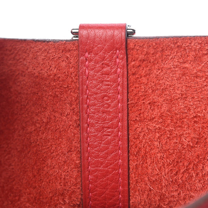 Hermes Taurillon Clemence Picotin Lock 18 PM Rouge Casaque 7 of 10