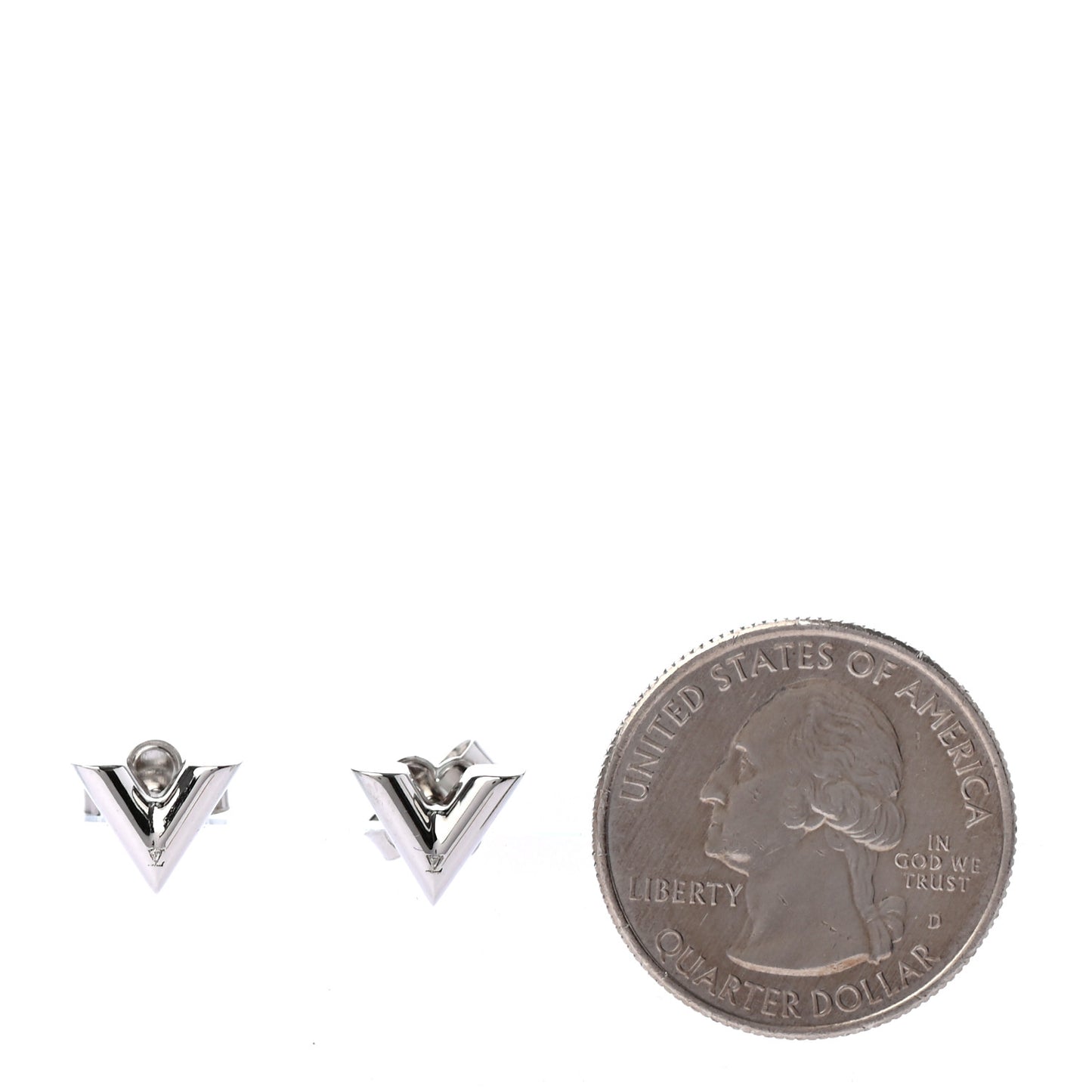 Essential V Stud Earrings Silver