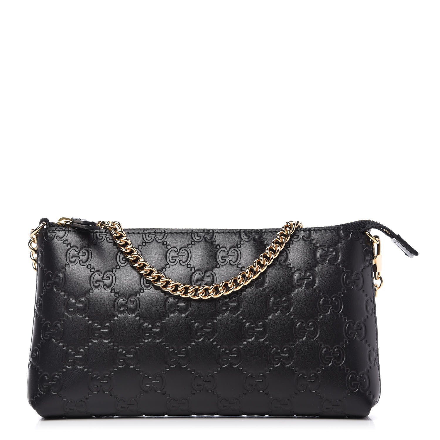 Gucci Guccissima Signature Wrist Wallet Black 1 of 8