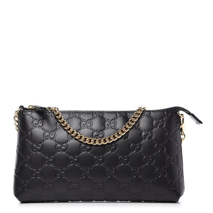 Gucci Guccissima Signature Wrist Wallet Black 1 of 8