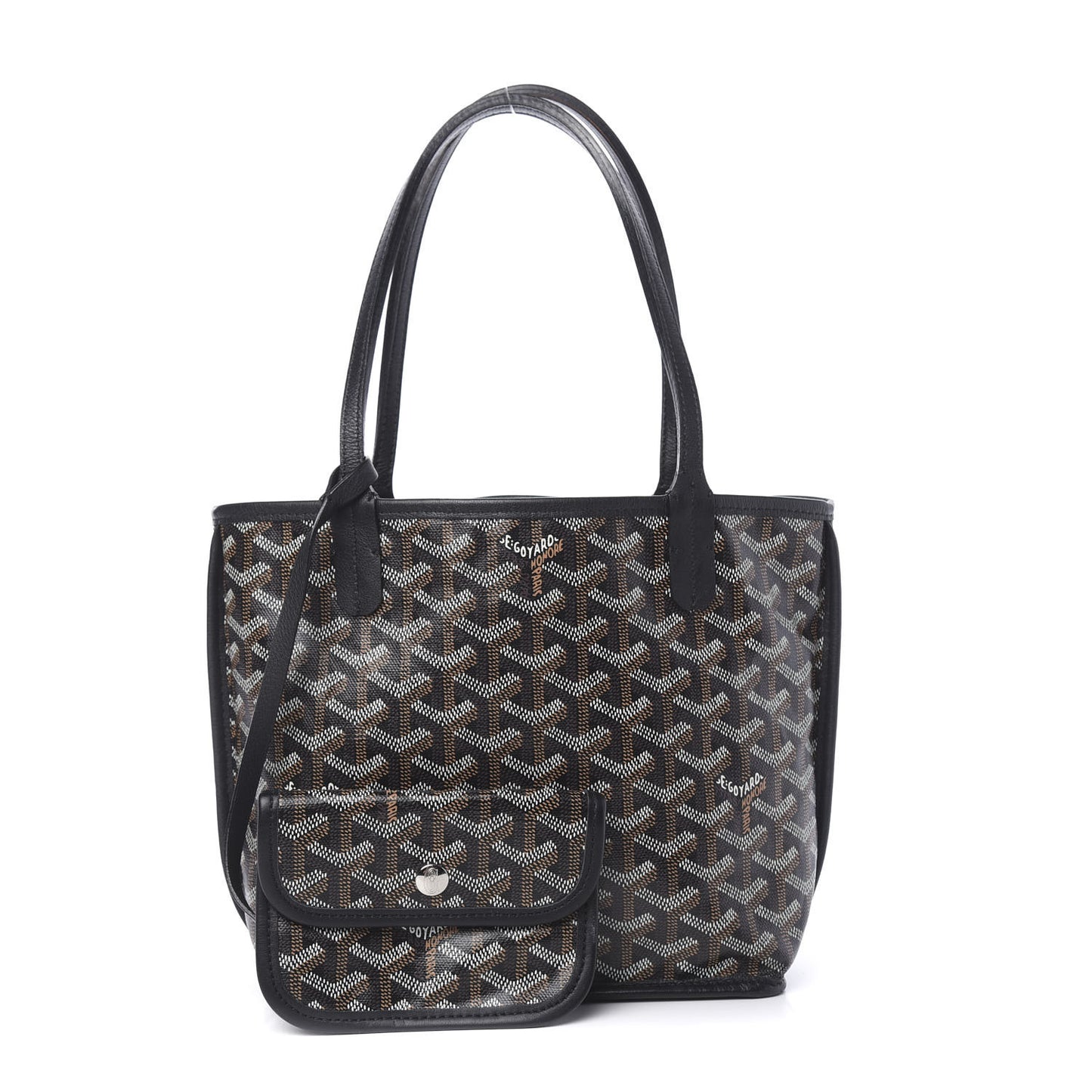 Goyardine Reversible Mini Anjou Black