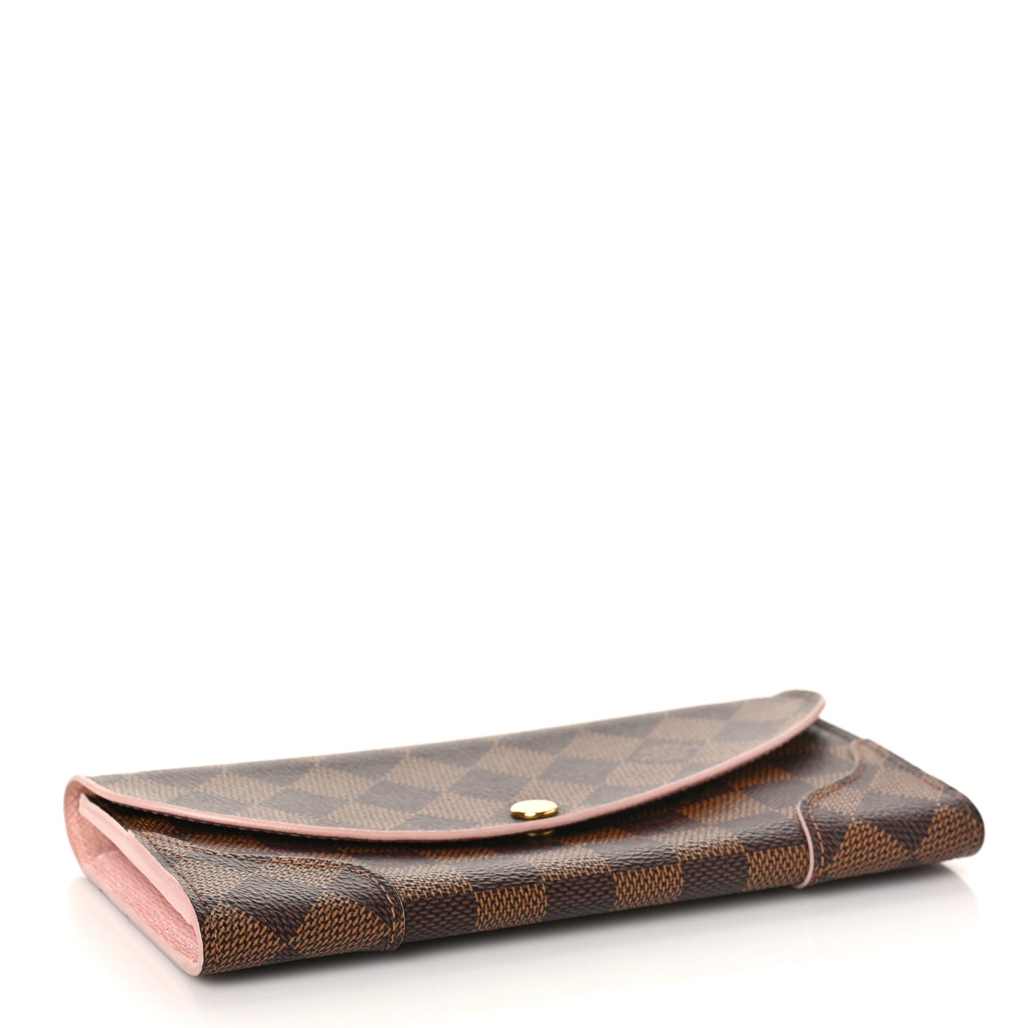 Louis Vuitton Damier Ebene Caissa Wallet Rose Ballerine 4 of 9
