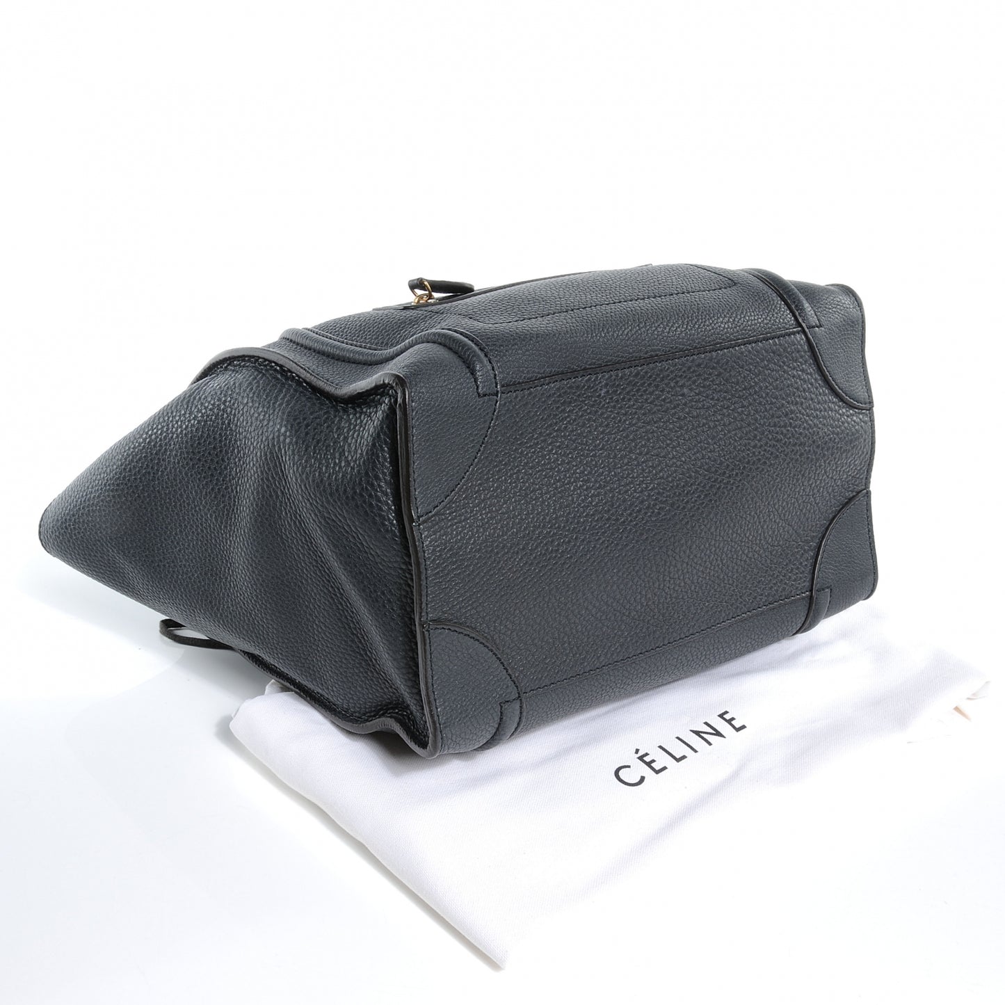 Drummed Calfskin Mini Luggage Anthracite