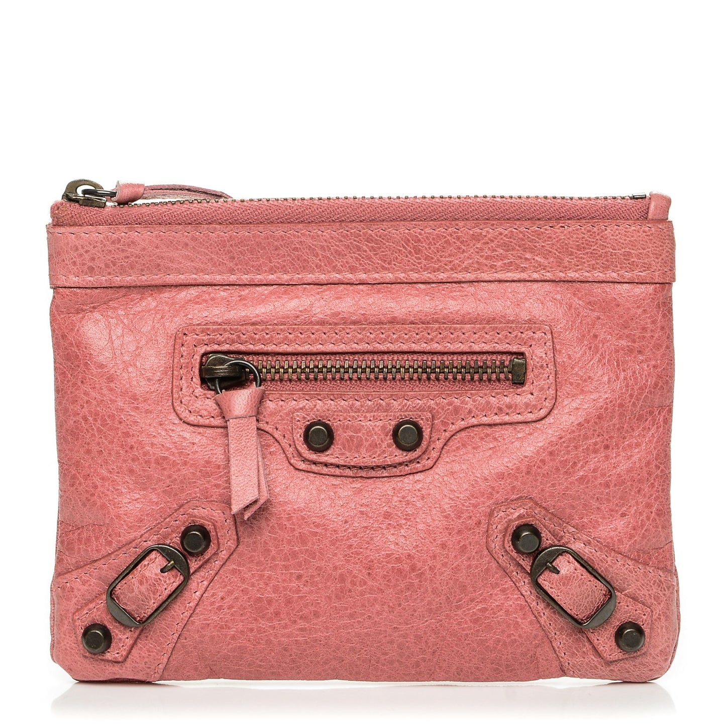 Agneau Classic Hardware M Porte-Monnaie Coin Purse Framboise