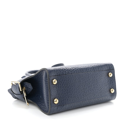 Burberry Signature Grain Small Clifton Bag Navy Blue 4 of 10