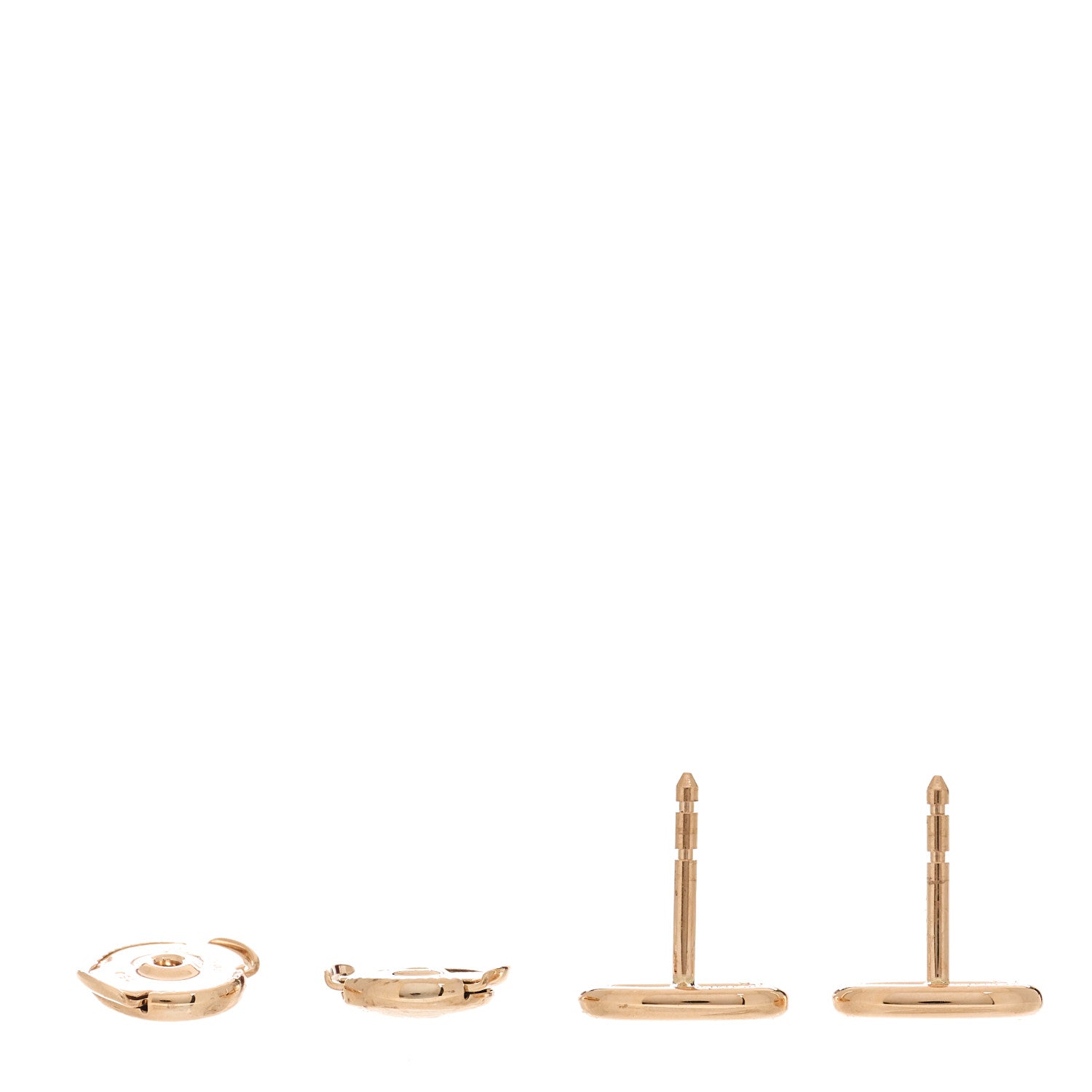Hermes 18K Rose Gold TPM Farandole Stud Earrings 3 of 5