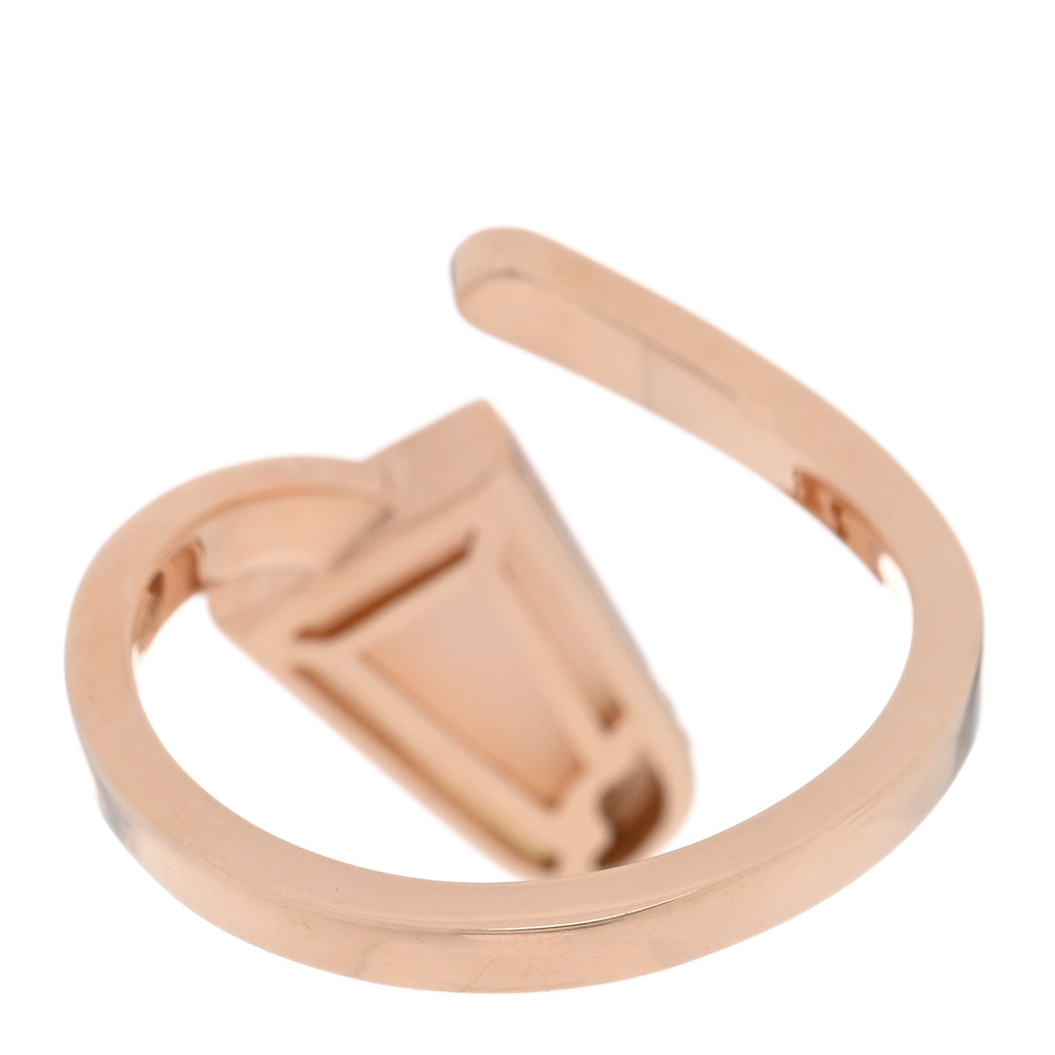 Bulgari 18K Rose Gold Diamond Pink Opal Gelati Ring 54 6.75 3 of 5
