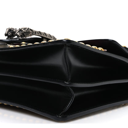 Gucci Calfskin Floral Embroidered Studded Small Dionysus Shoulder Bag Black 10 of 11