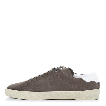 Saint Laurent Suede Soho Mens Court Classic Sneakers 40 Kaki 1 of 9