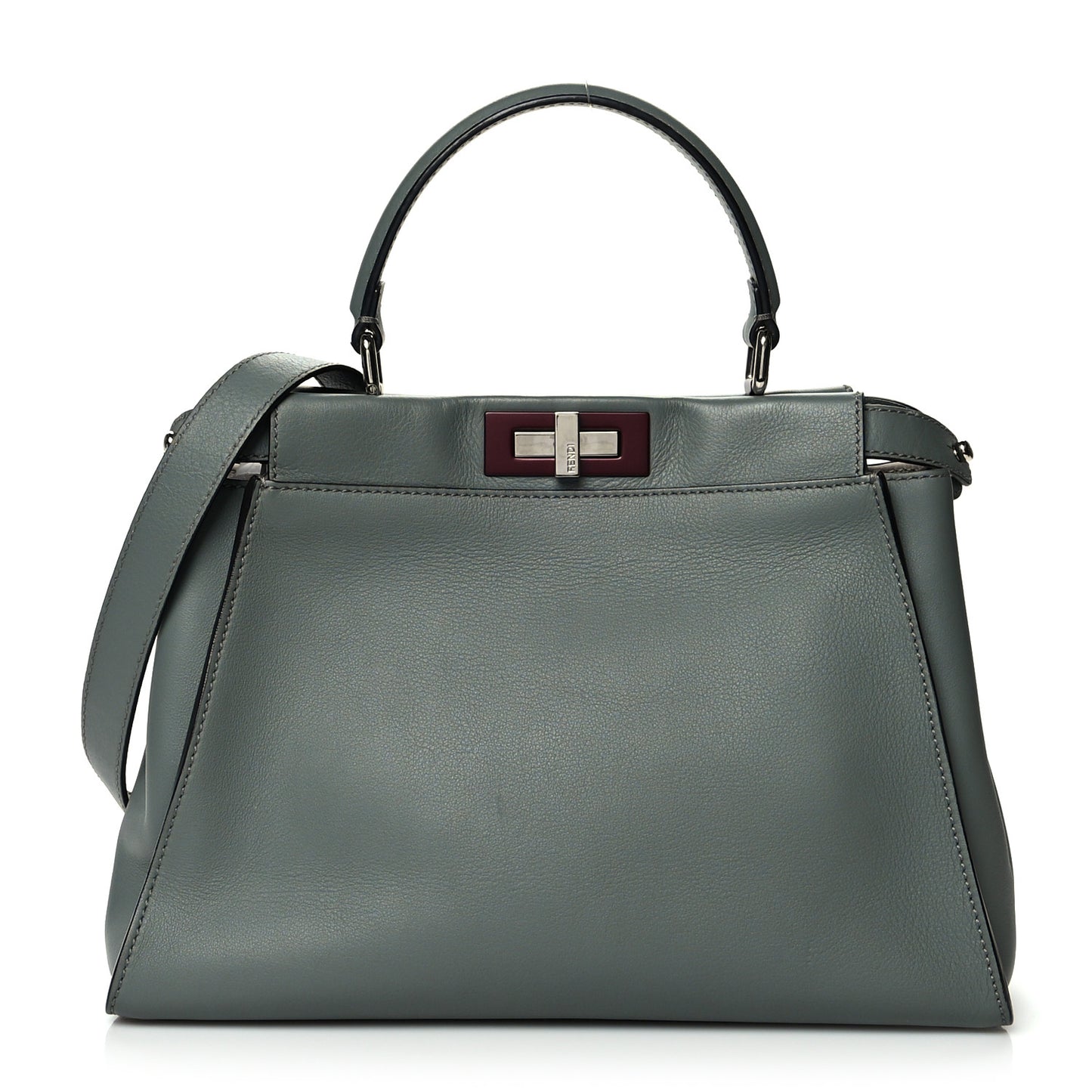Vitello Seta Shiny Nappa Medium Peekaboo Iconic Satchel Alga Rosa Doll