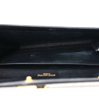 Saint Laurent Grain De Poudre Uptown Chain Wallet Black 6 of 12
