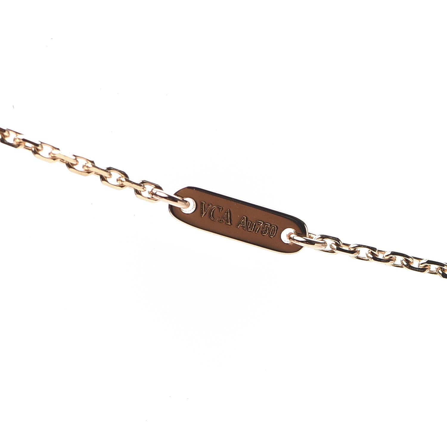 Van Cleef & Arpels 18K Rose Gold Carnelian Sweet Alhambra Pendant Necklace 6 of 8