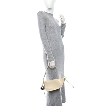Burberry Calfskin Mini Shield Sling Bag Pearl 2 of 8