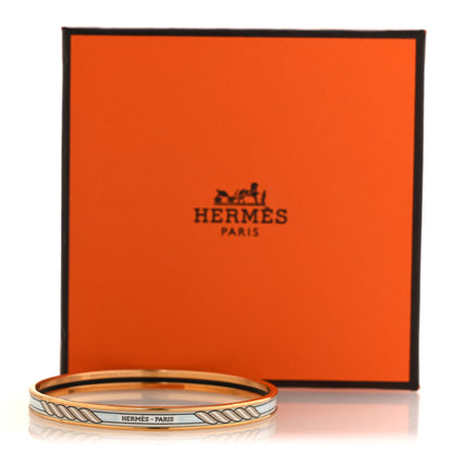 Hermes Enamel Quadrige Printed Extra Narrow Bracelet 65 6 of 6