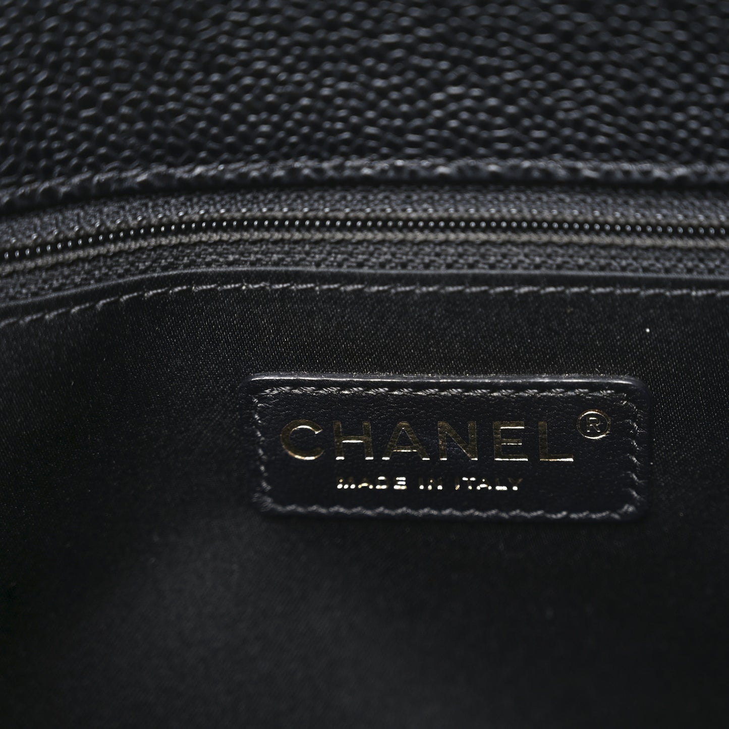 Caviar Quilted Grand Shopping Tote GST Black