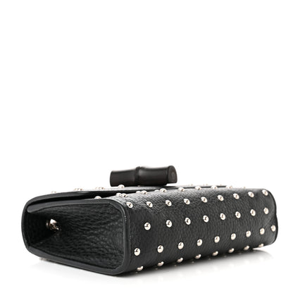 Gucci Calfskin Small Studded Miss Bamboo Shoulder Bag Black 4 of 12
