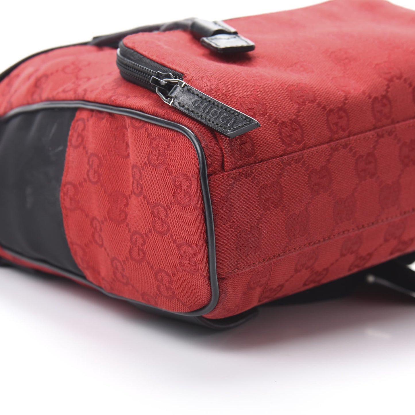 Nylon Monogram Flap Backpack Red