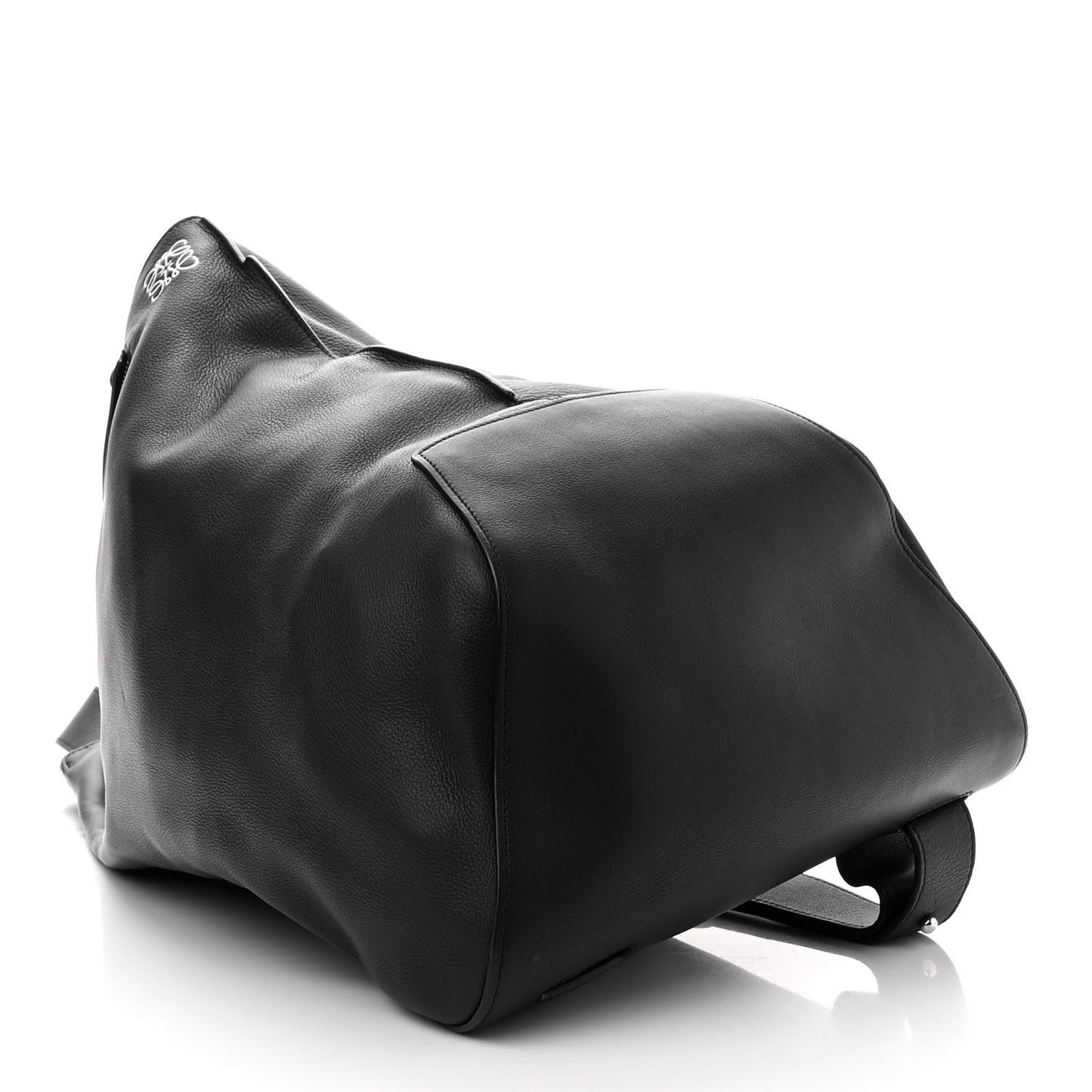 Grained Calfskin Sling Hobo Black