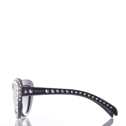 Prada Studded Ornate Cat Eye Sunglasses SPR 31Q Black 3 of 6