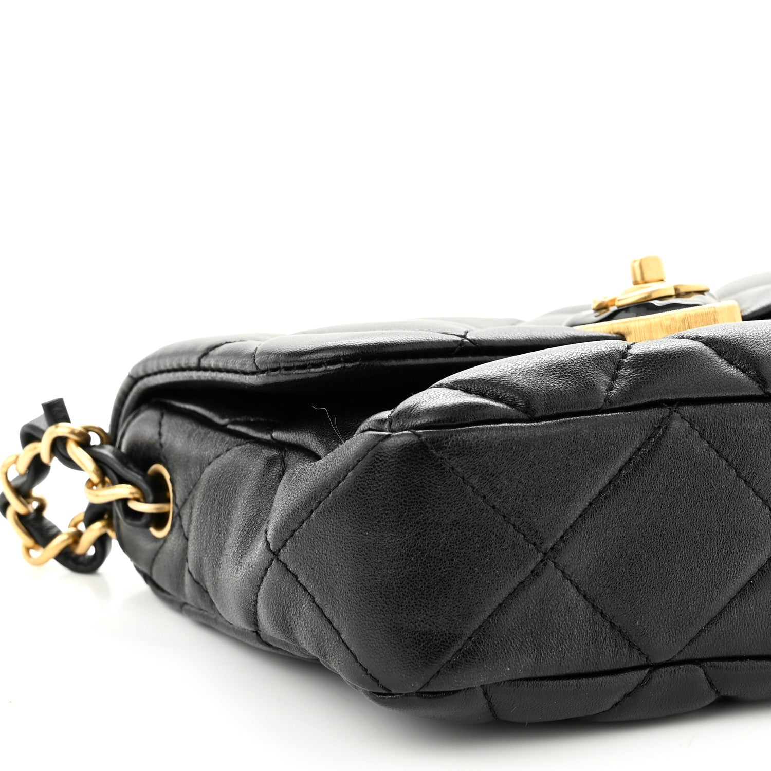 Chanel Lambskin Plexiglass Quilted Coco Love Mini Flap Black 9 of 10