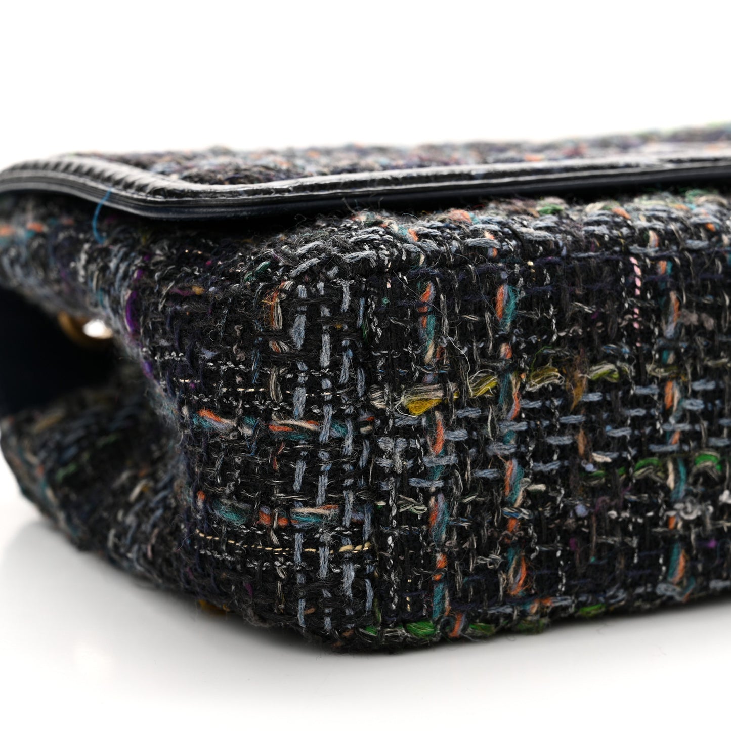 Tweed Snakeskin Quilted Small CC Filigree Flap Multicolor