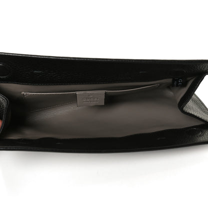 Gucci Pebbled Calfskin Broadway Bamboo Tassel Clutch Black 5 of 11