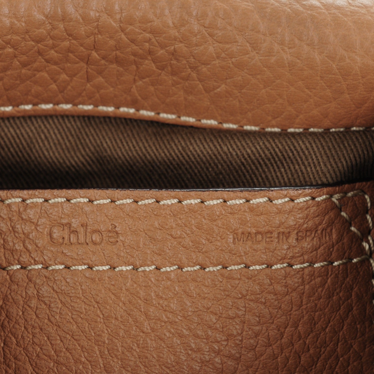 Chloe Calfskin Mini Marcie Round Crossbody Bag Nut 6 of 8