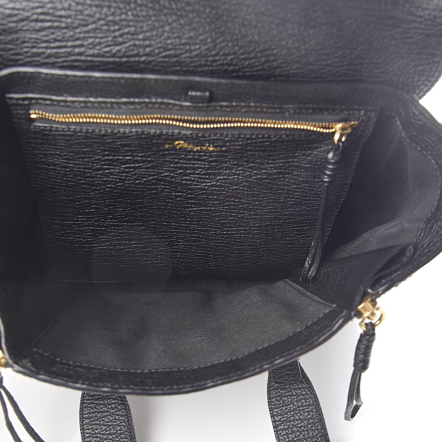 3.1 Phillip Lim 3.1 Textured Calfskin Medium Pashli Satchel Black 5 of 9