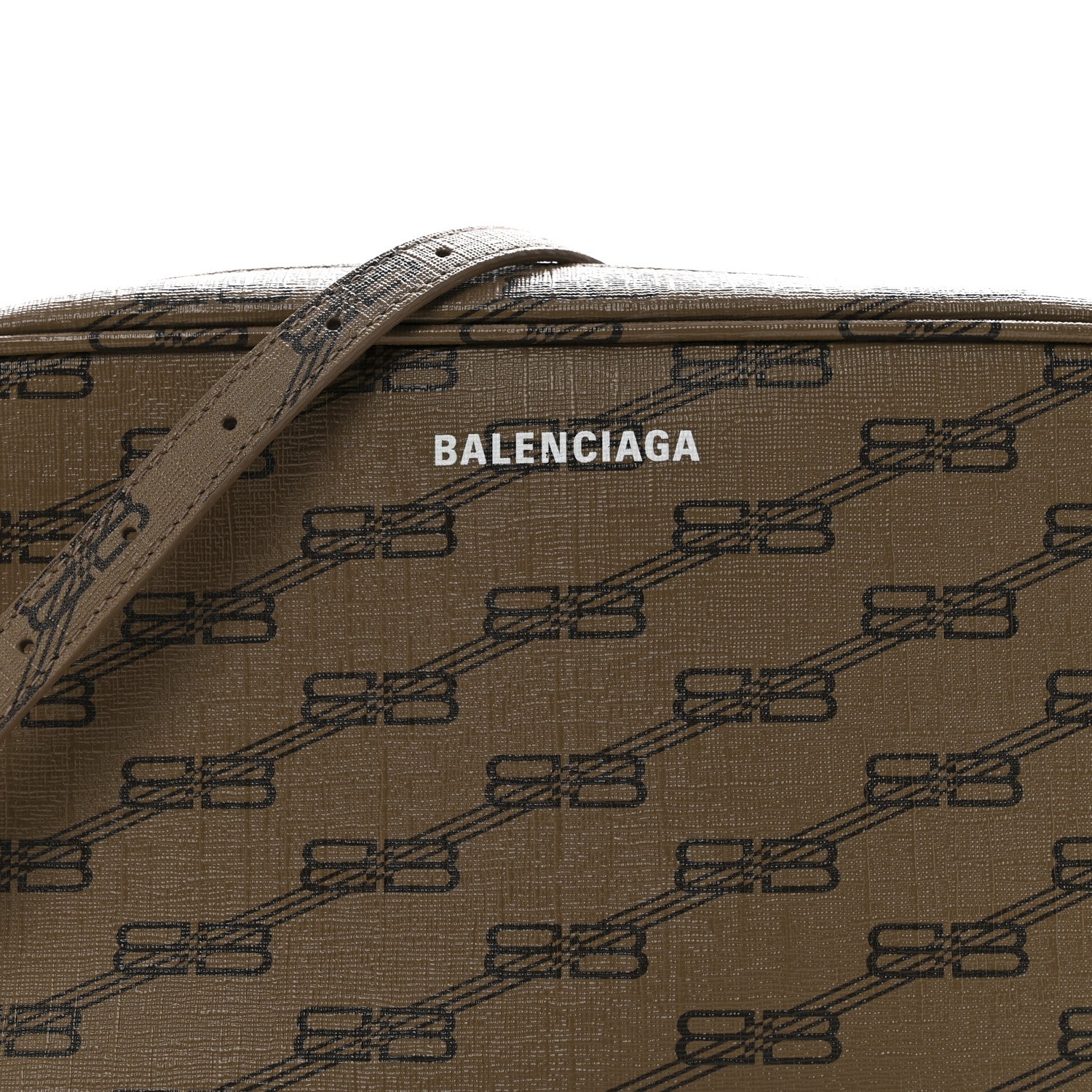 Balenciaga Coated Canvas BB Monogram Medium Signature Camera Bag Beige Brown 8 of 12