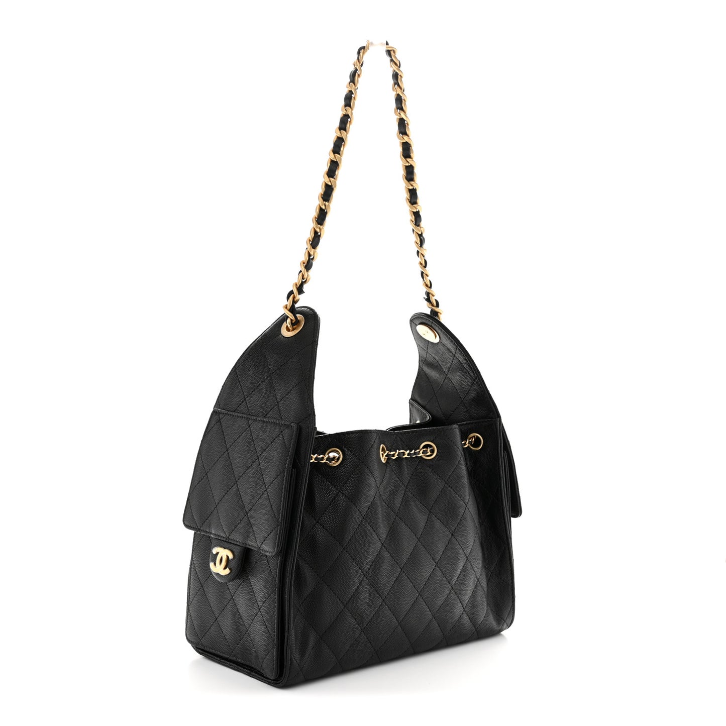 Caviar Quilted Small Chanel 25 Handbag Black