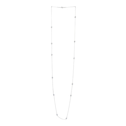 Tiffany Sterling Silver Aquamarine Elsa Peretti Color By The Yard Sprinkle Necklace 3 of 6