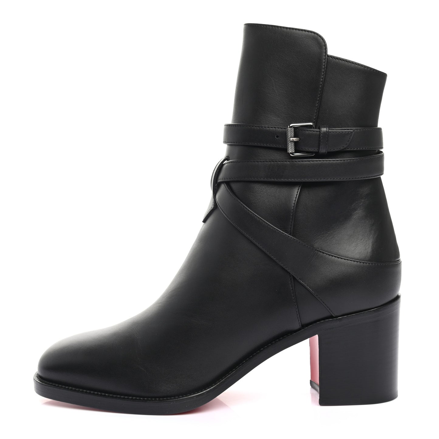 Calfskin Karistrap 70 Ankle Boots 39.5 Black