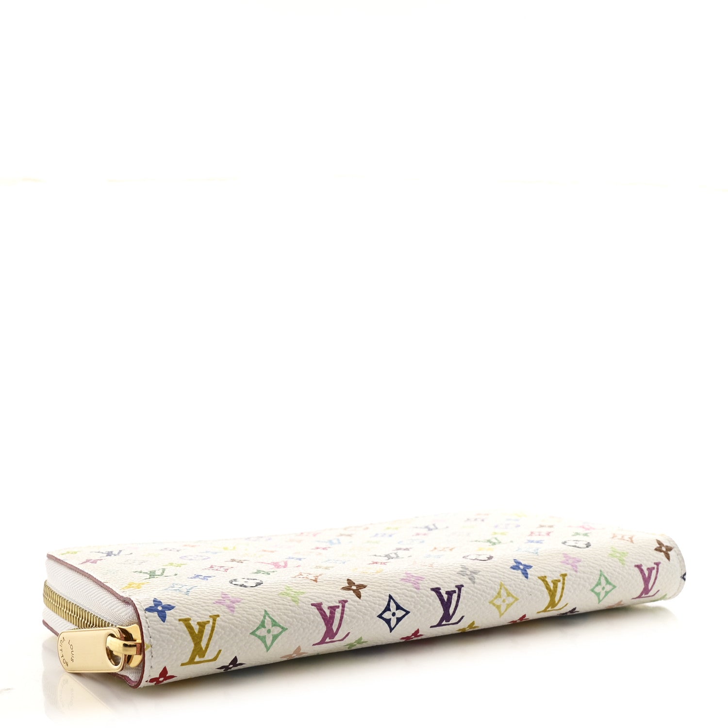 Louis Vuitton Monogram Multicolor Zippy Wallet White Litchi 4 of 9
