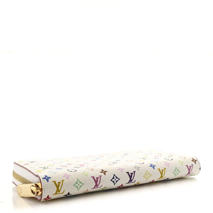 Louis Vuitton Monogram Multicolor Zippy Wallet White Litchi 4 of 9