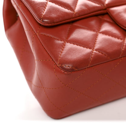 Chanel Lambskin Quilted Mini Rectangular Flap Orange 15 of 16