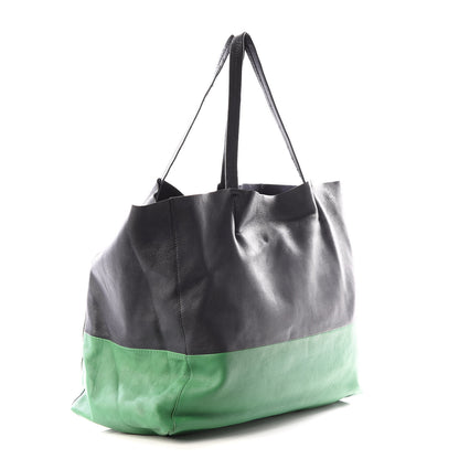 Celine Lambskin Horizontal Bi-Color Cabas Grass Navy 2 of 17