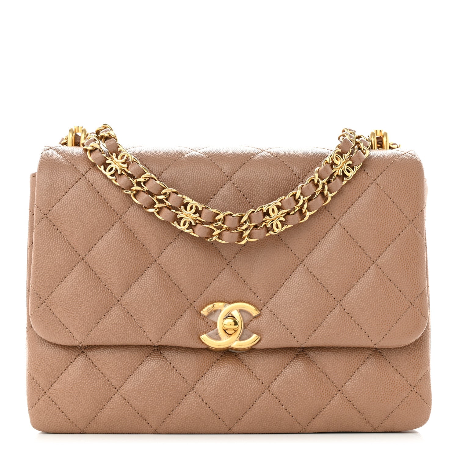 Chanel Caviar Quilted Coco First Flap Beige 1 of 11