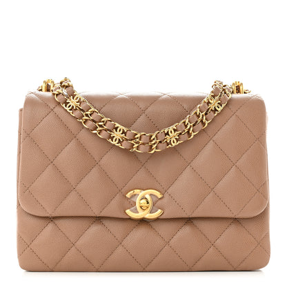 Chanel Caviar Quilted Coco First Flap Beige 1 of 11
