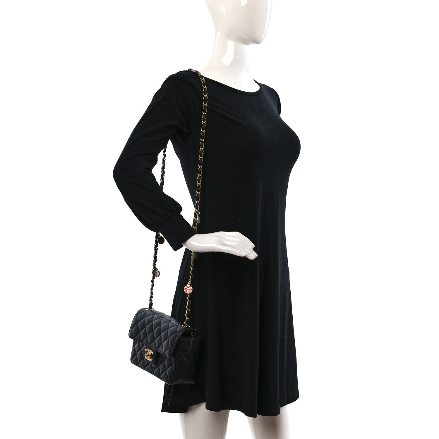 Chanel Lambskin Quilted Casino Chips Mini Flap Black 2 of 11