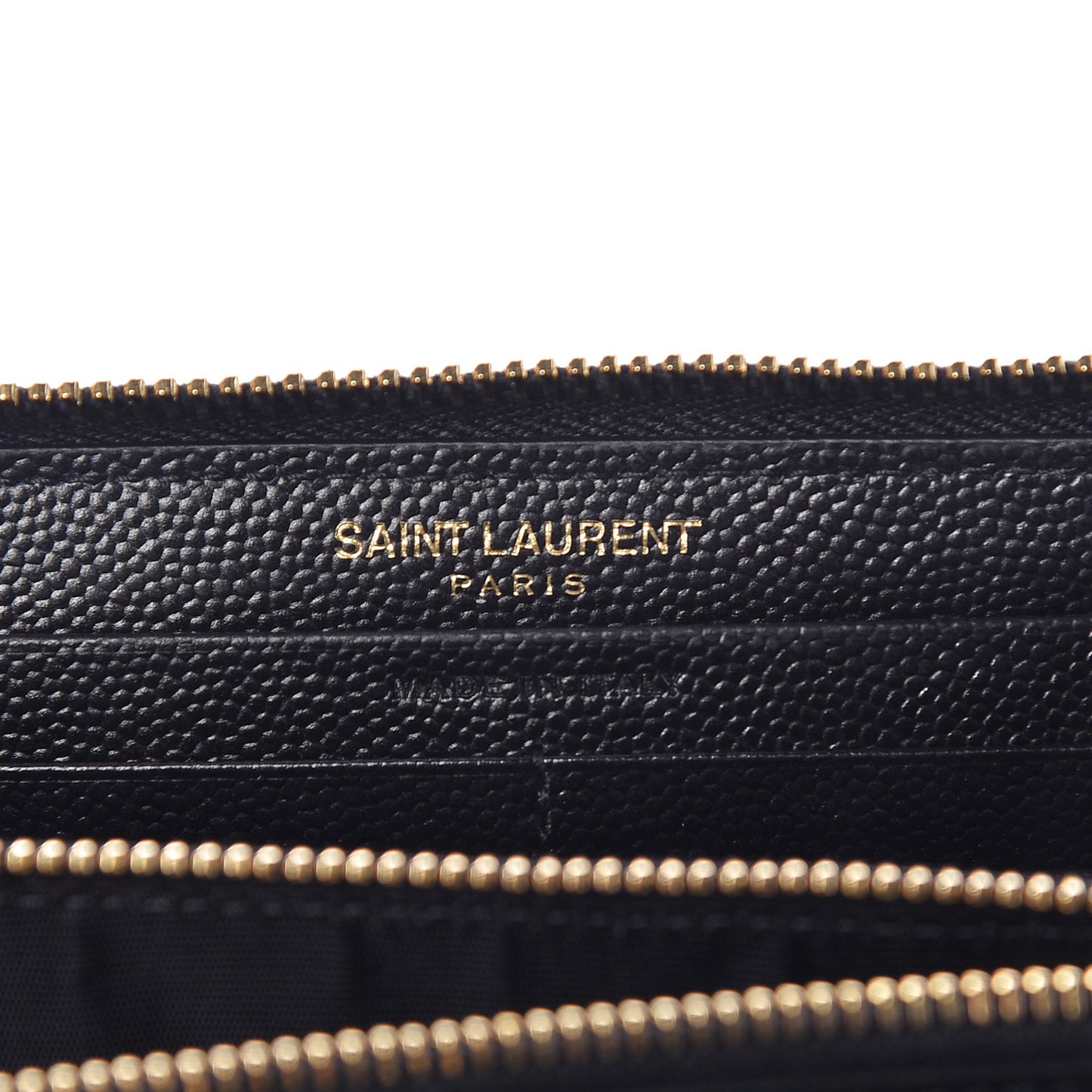 Grain De Poudre Matelasse Chevron Monogram Zip Around Wallet Black