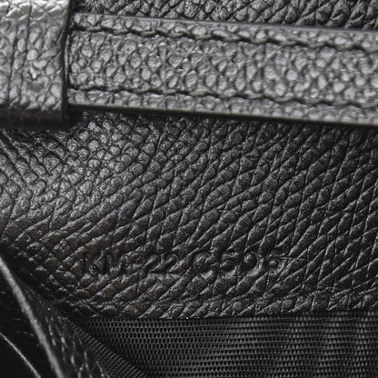 Salvatore Ferragamo Printed Calfskin Gancini Wallet On Chain Black 7 of 10