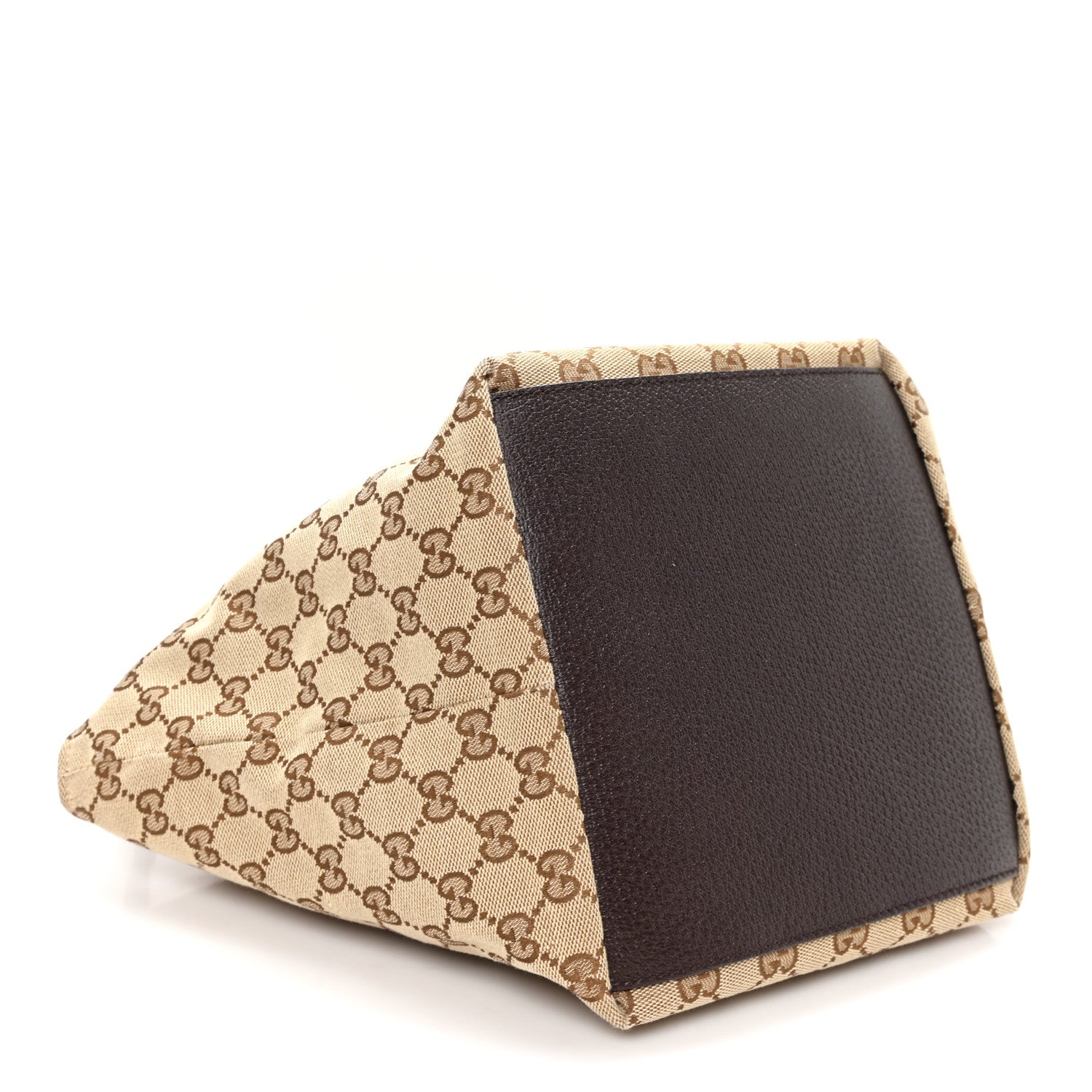 Gucci GG Monogram Small Web Handle Bucket Tote  Dark Brown 4 of 10