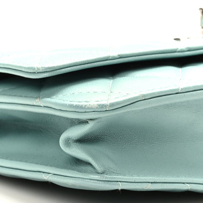 Chanel Lambskin Quilted Trendy CC Wallet On Chain WOC Light Blue 7 of 9