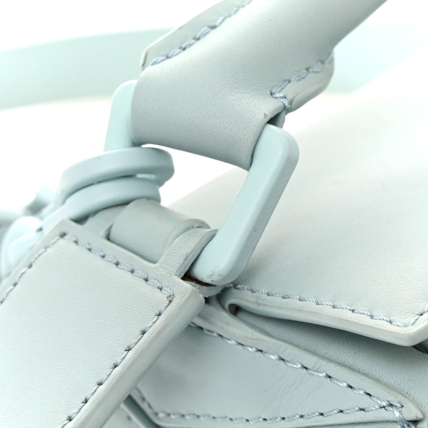 Grained Calfskin Small Puzzle Bag Aquamarine